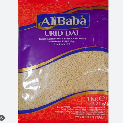 Urid Dal White Washed (Split Beans) 1kg Alibaba Urad